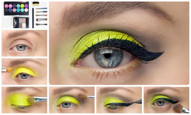 лаймовый make up