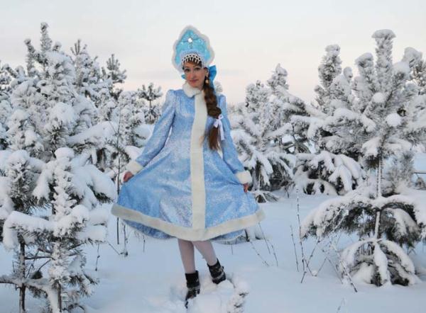 Новогодний костюм снегурочки взрослый фото
