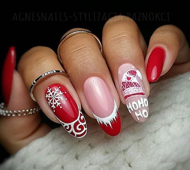 новогодний маникюр фото 50