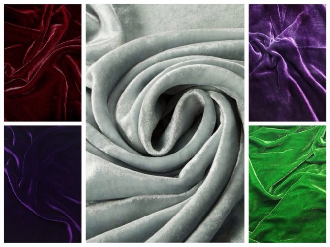 варианты ткани бархат